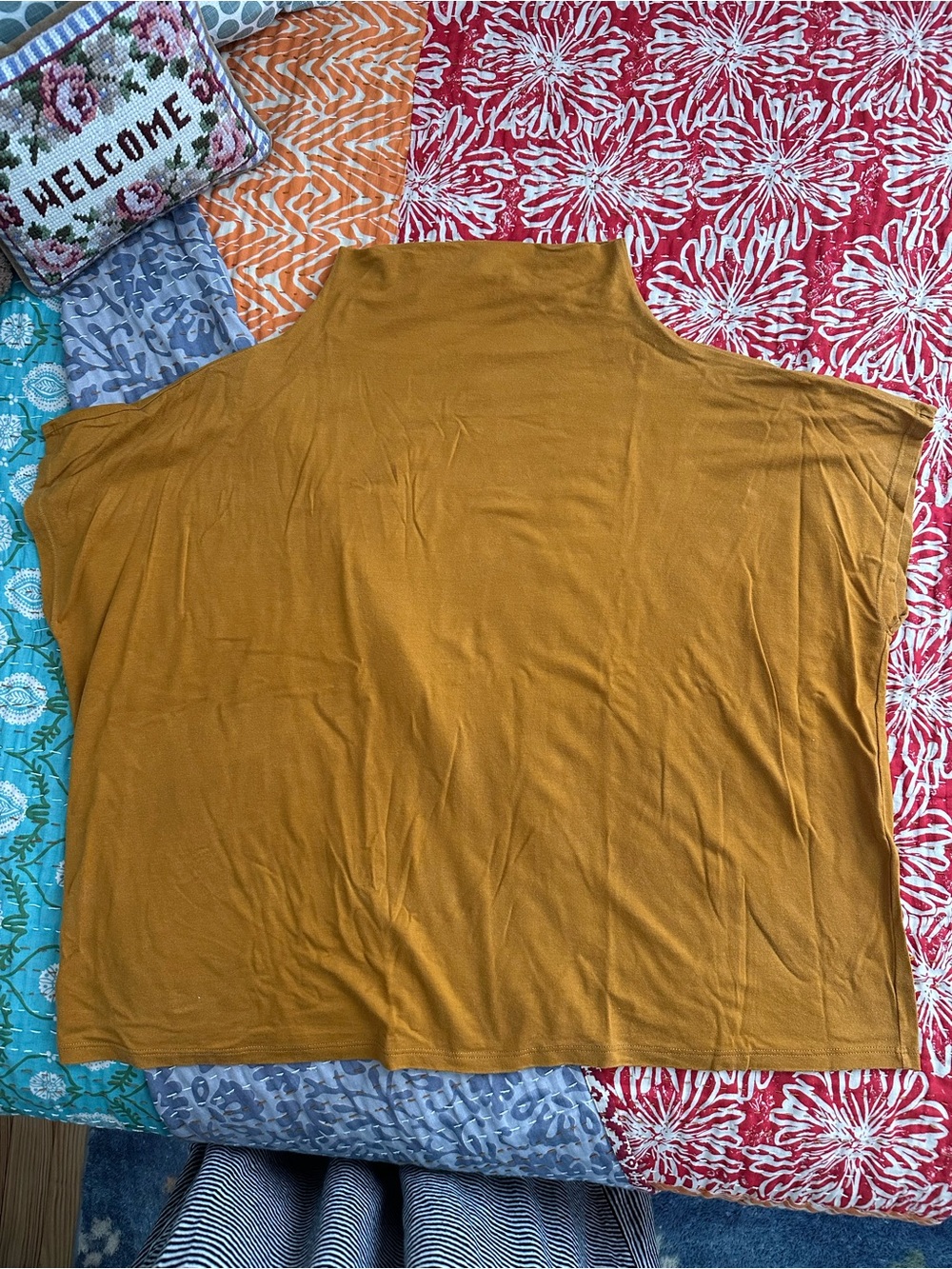 Eileen Fisher Pumpkin Gold Top sz S